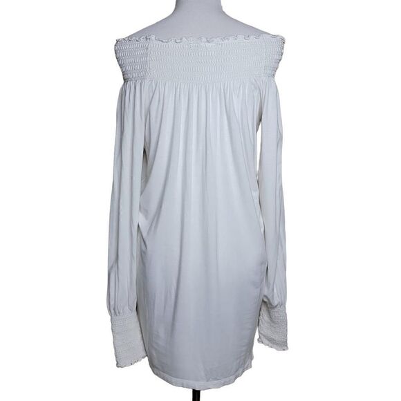 Newport News Off Shoulder Elastic Stretch Tunic Top Size Small - Picture 2 of 11